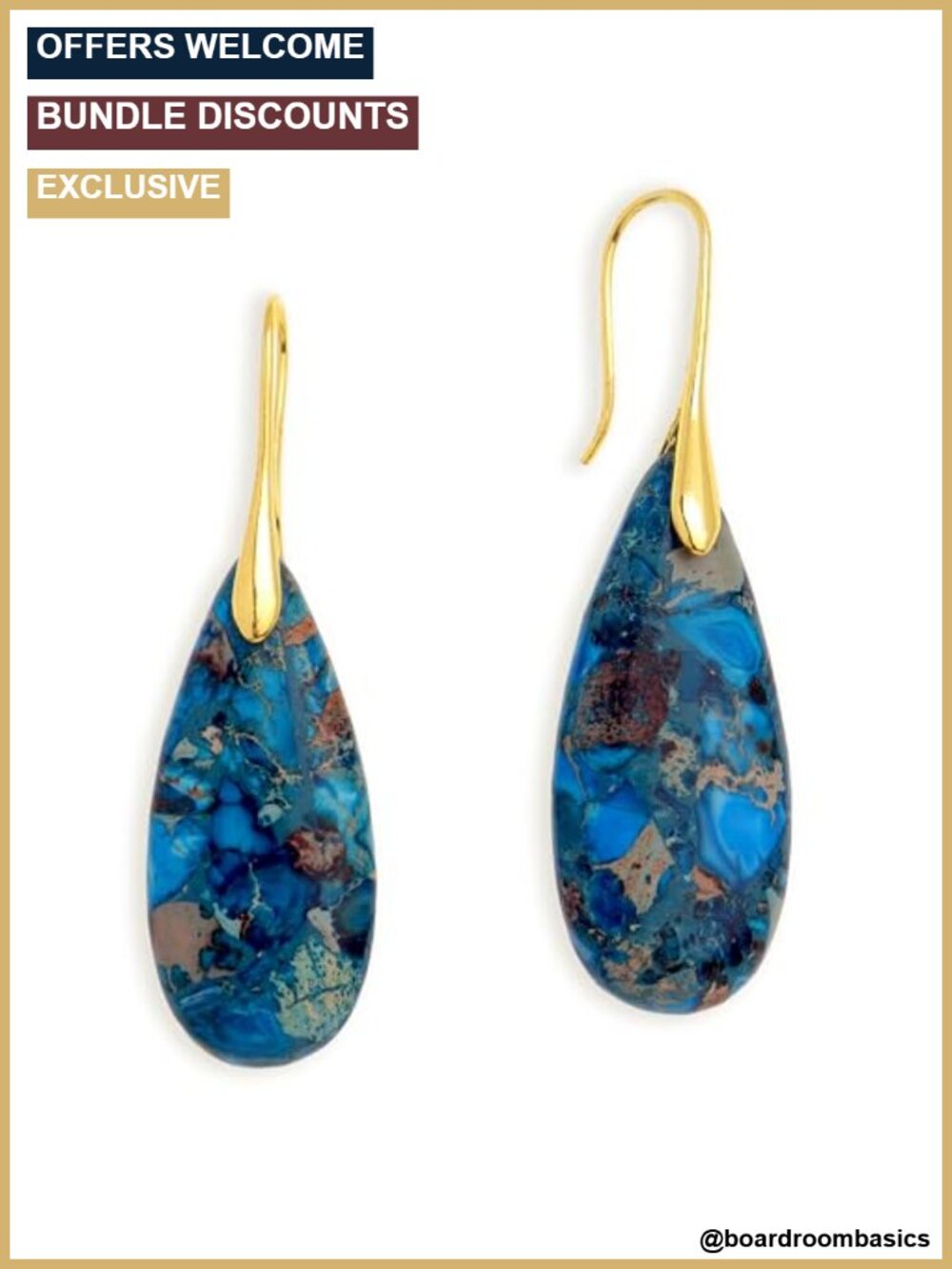 Natural Stone Dangle Drop Earrings for Women Boho Healing Lightweight Prom
